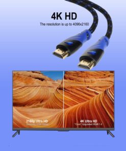 Aurum Ultra Series High Speed HDMI Cable with Ethernet - Braided 10 Ft HDMI Cable Extender Supports 3D and Audio Return Channel up to 4k Resolution - Compatible with TV, PC, Laptops, PS3-5 Pack 30 AWG 5 14 81ifIegDvsL