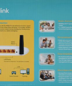 TP-Link N300 Wireless Extender, Wi-Fi Router (TL-WR841N) - 2 x 5dBi High Power Antennas, Supports Access Point, WISP, Up to 300Mbps 30 81ig2dU9DL