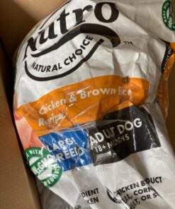 NUTRO NATURAL CHOICE Large Breed Adult Dry Dog Food, Chicken & Brown Rice Recipe Dog Kibble, 30 lb. Bag 30 Pound (Pack of 1) 39 81igrAdyklL 1