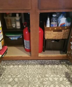 iDesign Steel Over-The-Cabinet 2-Tier Hanging Kitchen Storage Basket The Axis Collection, 4" x 11.1" x 16.3", Bronze 36 81igwTqJ72L