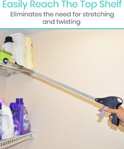 Vive Suction Cup Grabber Reacher 32" - Elderly Grab It Reaching Pickup Tool Heavy Duty for Seniors - Trash, Sticks, Litter Picker Upper - Extra Long Reach Handle & Handy Extension Arm Claw 1 33 81iiISSogIS 2