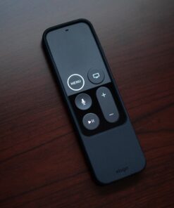 elago R2 Slim Case Compatible with Apple TV Siri Remote 1st Generation (Black) - Slim Design, Scratch-Free Silicone, Shock Absorption, Full Access Black 53 81ij gGl9AL