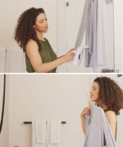 Pure Enrichment® PureSteam™ Portable Handheld Garment Steamer - Ideal for Home or Travel, Fast Heating, Removes Wrinkles on Clothes and Fabric, Auto Shut-Off Safety Feature (White) White 29 81ijfZK01hL
