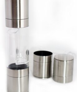 Lifestyle Dynamics The Original SpiceCrafts Salt and Pepper Grinder Set, Stainless Steel with Recipe eBook & Guide, Pure Ceramic Grinders, Dual Mill 35 81ilNDaCXgL