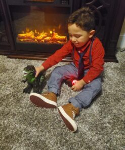 TEMI 8 Channels 2.4G Remote Control Dinosaur Toys for Kids 3 4 5 6 7 Years, Electric Stunt RC Walking T- Rex Toy with Lights and Sounds Powered by Rechargeable Battery, Gift for Boys 1 pack with remote 38 81ilhfBlNzL