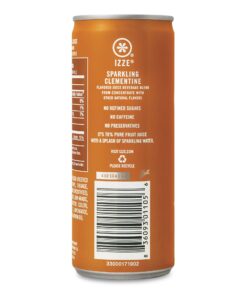 Alternative view of IZZE Sparkling Juice, Clementine, No Added Sugars, No Preservatives, Non-GMO, 8.4 Fl Oz Can (Pack of 24) 8.4 Fl Oz (Pack of 24)