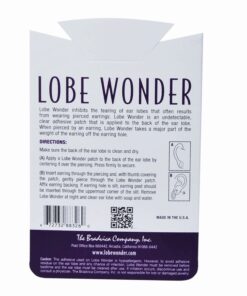 Lobe Wonder - The ORIGINAL Ear Lobe Support Patch for Pierced Ears - Eliminates the Look of Torn or Stretched Piercings - Protects Healthy Ear Lobes from Tearing - 60 Patches - Clear & Latex-Free 26 81imU9qEi5L