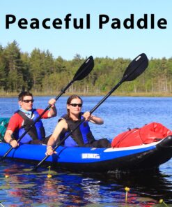 Sea Eagle 420X Explorer Inflatable Kayak- Fishing, Touring, Camping, Exploring &White Watering-Self Bailing, Removable Skeg, Drop Stitch Floor Blue 420X Deluxe Package 11 81inUgBH8L