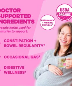 Alternative view of Pink Stork Constipation Support Tea: Organic Cinnamon Mint Laxative Tea for Digestion, Gas, and Constipation, Pregnancy and Postpartum Must Haves, Hot or Iced - 15 Sachet