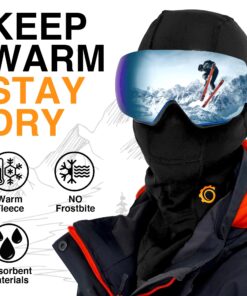 Alternative view of Warm Balaclava Face Mask Men Baklava Masks for Men and Womens Ski Mask for Cold Weather Mens Ski Mask Winter, Balaclava Ski Mask for Men Balaclava for Skiing, Motorcycle, and Snowboard Mask Black 6-7 1/2
