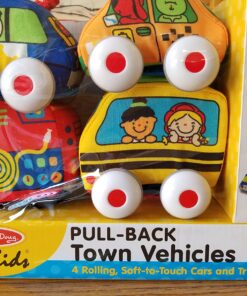 Melissa & Doug K's Kids Pull-Back Vehicle Set - Soft Baby Toy Set With 4 Cars and Trucks and Carrying Case - Pull Back Cars, Toys For Babies And Toddlers 44 81ipYqZJCyL