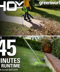 Greenworks 40V Cordless String Trimmer and Leaf Blower Combo Kit, 2.0Ah Battery and Charger Included 12" Trimmer + Blower (2.0Ah) 26 81ipwOdQ9tL