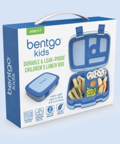 Bentgo® Kids Bento-Style 5-Compartment Lunch Box - Ideal Portion Sizes for Ages 3 to 7 - Leak-Proof, Drop-Proof, Dishwasher Safe, BPA-Free, & Made with Food-Safe Materials (Blue) Blue 25 81iqLJazrEL 2