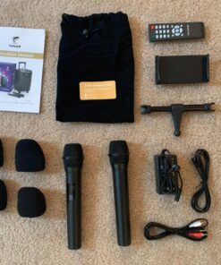 Wireless Karaoke Machine for Adults, TONOR PA System Portable Bluetooth Singing Speaker with Dual Wireless Microphones Microfono, Disco Ball for Home Karaoke, Party, Class and Church K20 Black 54 81iqxcf1IZL