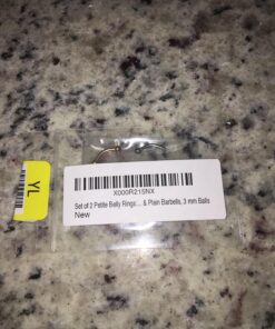 Forbidden Body Jewelry Surgical Steel Petite Belly Button Rings Curved Navel Barbell Set 14G 5/16 inch, 3mm end balls (2pcs-Select Colors) Steel/Rose Gold 33 81ir70AbtlL