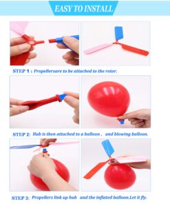 Kids Toy Balloon Helicopter (12 pack) Children's Day Gift Party Favor easter basket, stocking stuffer or birthday! Flying Toys for Boys and Girls - Outdoor Sport Toy for 7 8 9 10 Year Old 16 81irzCIdfiL