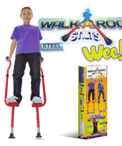 Alternative view of Original Walkaroo Steel 'Wee' Balance Stilts with Adjustable Height for Little Kids & Beginners (Ages 4+ and up to 120 lbs) For Active Play & Excercise; comes in Assorted Colors (Red or Blue)