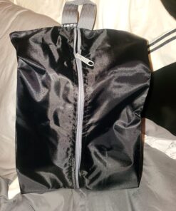 YAMIU Travel Shoe Bags Set of 4 Waterproof Nylon with Zipper for Men & Women, Black 4 Pack - Black 51 81iuGS9daL