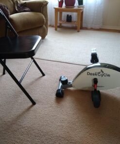 DeskCycle Under Desk Bike Pedal Exerciser - Mini Exercise Bike Desk Cycle, Leg Exerciser for Physical Therapy & Desk Exercise - Adjustable Leg and Standard Versions White Standard Height 47 81iwLSLe58L 1