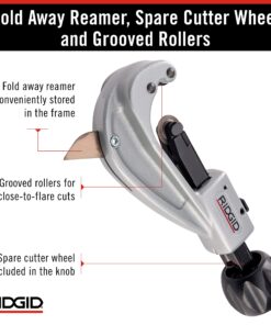 RIDGID 31632 Model 151 Quick-Acting Tubing Cutter with 1/4"-1-5/8" Cutting Capacity, Silver Black Tubing Cutter, Small 26 81iwrXFZw0L