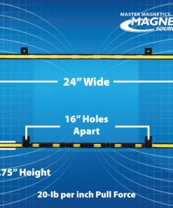 Master Magnetics 24” Heavy-Duty Magnetic Tool Holder, Easy-Install, 20-lb per inch Pull Force, Black Powder Coat with Yellow Stripe (AM1PLC) 24" 26 81ixzFHGQL