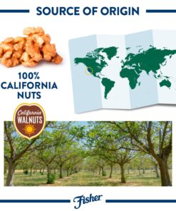 Fisher Chef's Naturals Walnut Halves & Pieces 1 lb, 100% California Unsalted Walnuts for Baking & Cooking, Snack Topping, Great with Yogurt & Cereal, Vegan Protein, Keto Snack, Gluten Free Halves and Pieces 16 Ounce (Pack of 1) 23 81iyse7ap5L