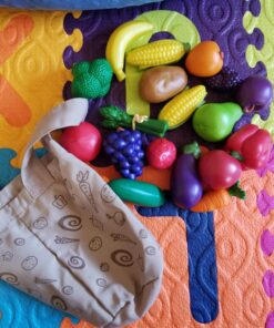 Learning Resources Fresh Picked Fruit And Veggie Tote, 17 Piece, Age 18 months+, Multicolor,8 L x 9 W in One Size 46 81iyuHx1GCL