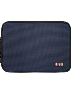 BUBM Double Layer Electronics Organizer, Travel Gadget Bag for Cables, Memory Cards, Flash Hard Drive and More, Fit for iPad or Tablet(up To 9.7")--Large, Dark Blue Large,2-layer 33 81izO0t9vfL