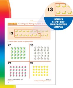 Spectrum Critical Thinking for Kindergarten Math Workbook—Grade K State Standards, Counting Numbers, Learning Shapes, With Answer Key for Homeschool or Classroom (128 pgs) 18 81j IfkrJFL
