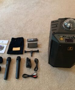 Wireless Karaoke Machine for Adults, TONOR PA System Portable Bluetooth Singing Speaker with Dual Wireless Microphones Microfono, Disco Ball for Home Karaoke, Party, Class and Church K20 Black 55 81j05MJ9BeL