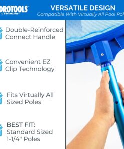 Swimline 8039 Premium Extra Strong Leaf Skimmer Net Head Cleaner for Swimming Pool Spa Fountain Pond Hot Tub Leaves Bugs Debris Fine Cleaning Maintenance, Heavy Duty Large, Blue Premium (Molded) 24 81j0SUVIJwL