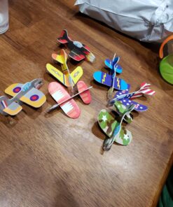 Neliblu Bulk Pack of 72 Airplane Gliders Party Favors for Kids - Party Pack Individually Wrapped Flying Paper Planes – Assorted Designs - for Rewards and Prizes, Pinata Fillers, Carnival Prizes 28 81j1nQO05vL