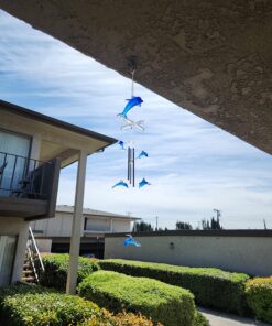 StealStreet SS-G-98674 Wind Chime Acrylic Dolphin Hanging Garden Porch Decoration Collection 3 81j2MnQbVlL