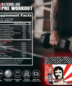 Alternative view of Old School Labs Ultimate 2 Stage Pre Workout for Explosive Energy, Massive Pumps & Laser Focus - Preworkout for Men & Women - Pre Workout Powder with Amino Acids - Natural Ingredients & 250mg Caffeine Blueberry Lemonade