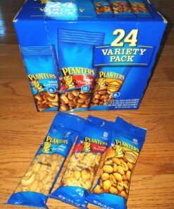PLANTERS Variety Packs (Salted Cashews, Salted Peanuts & Honey Roasted Peanuts), 24 Packs - Individual Bags of On-the-Go Nut Snacks - No Cholesterol or Trans Fats - Source of Fiber and Healthy Fats 24 Count (Pack of 1) 38 81j3bax0nuL 2