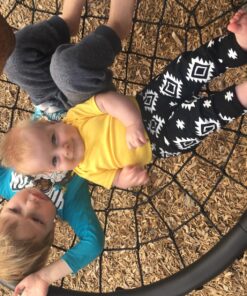 Sorbus Saucer Tree Swing- Kids Outdoor Disc Round Swing - 40" Heavy Duty 220lbs Seat- Easy Install Flying Saucer Web Circle Swing- Perfect for Gift,Playground, Birthday, Xmas, IndoorOutdoor Tire Swing Net Seat 40 Inch 42 81j3sfHtohL