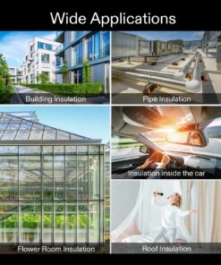 VIVOSUN Double Bubble Reflective Foil Insulation, 6 inch x 25 Ft Insulated Pipe Wrap, 10mm Size Bubble Film, Pipe Insulation Wrap Duct wrap for Weatherproof Attics, Windows, Garages 1 24 81j7nPkNt7L