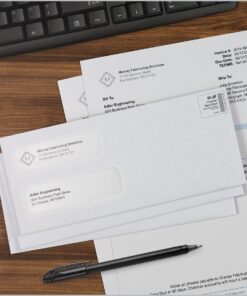 Quality Park #10 Double-Window Self-Seal Security Envelopes, For Business Statements, Invoices, 4-1/8" x 9-1/2", White, 24-lb, 500 Per Box (QUA24559) (24559) 14 81j9bHfKWWL