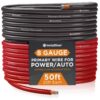 InstallGear 8 Gauge Wire (50ft) Copper Clad Aluminum CAA - Primary Automotive Wire, Car Amplifier Power & Ground Cable, Battery Cable, Car Audio Speaker Stereo, RV Trailer Wiring Welding Cable 8ga 50ft - Red/Black 3 81j9ii7OsdL