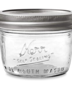 Kerr Wide Mouth Half-Pint Glass Mason Jars 8-Ounces with Lids and Bands 12-Count per Case (1-Case) 28 81jCnnanALL