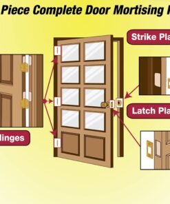 Milescraft 1213 Hinge Mate 300 - Complete Door Hinge Installation Kit with Latch & Strike Plate Templates. For use on Doors and Jambs 1 Pack 37 81jD7ydPM2L 2