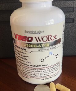Superior Labs – VASOWORx® – Nitric Oxide Supplement – Extra Strength - 1,600 mg, 180 Vegetable Capsules – 7 Powerful Ingredients – Increased Energy, Stamina, & Circulatory Support 22 81jEcZ9zl4L
