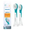 Philips Sonicare for Kids 3+ Genuine Replacement Toothbrush Heads, 2 Brush Heads, Turquoise and White, Compact, HX6032/94 Kids 3+ 15 81jHJnbUSgL