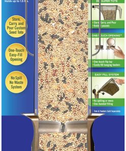 Alternative view of More Birds Bird Feeder with 1.5 lb Bird Seed Capacity, Mixed Seed Bird Feeder with Four Feeding Ports
