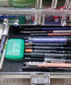 Ikee Design Clear Acrylic Makeup Organizer, Elegant Makeup Storage Organizer for a Stylish Vanity, Bathroom, or Dresser Décor, Clear Design for Easy Visibility and Quick Access 1) 1 Top 4 Drawers 53 81jJRGFyl2L