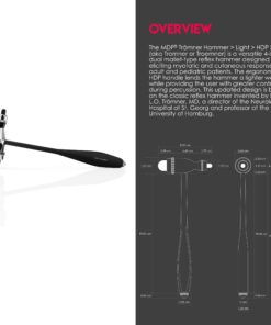 MDF® Tromner Neurological Reflex Hammer with Built-in Brush for cutaneous and Superficial responses - Light - HDP Handle - Free-Parts-for-Life & Lifetime Warranty - Black (MDF555P-11) Black-hdp Handle 7 81jJbl6ltyL