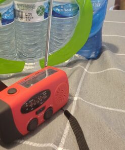 Emergency Hand Crank Radio with LED Flashlight for Emergency, AM/FM NOAA Portable Weather Radio with 2000mAh Power Bank Phone Charger, USB Charged & Solar Power for Camping, Emergency 39 81jNTVfSlBL