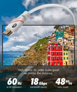 HDMI Cable 40 ft - in-Wall High Speed HDMI Cord - CL3 Rated - Supports 4K, 3D, Full HD, 2160p with Ethernet - Audio Return - Latest Version - 40 Feet (12.1 Meters) 4K 40ft 13 81jNxI4ZUWS