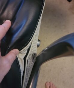 Serta Executive Office Smart Layers Technology Leather and Mesh Ergonomic Computer Chair with Contoured Lumbar and ComfortCoils, Black & White 43 81jP2yYFL