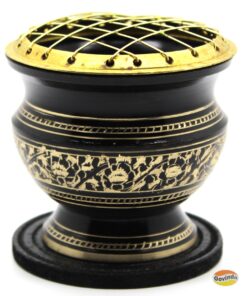 Govinda® -Tall Decorated Brass Charcoal Screen Incense Burner 12 81jQKE30N6L
